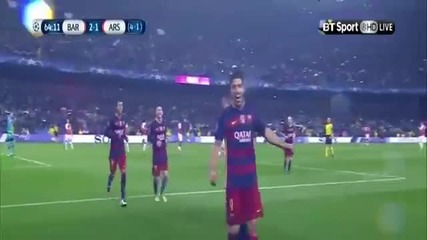 Барселона 3:1 Арсенал ( шампионска лига ) ( 16.03.2016 )