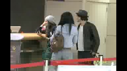 Vampire Diaries Nina Dobrev & Ian Somerhalder Depart Lax Together 