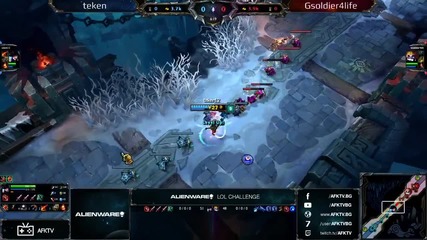 Alienware LoL 1vs1 #2 - teken vs Gsoldier4life
