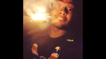 Alfredo Flores instagram video blow it up it up! Happy Independence Day!