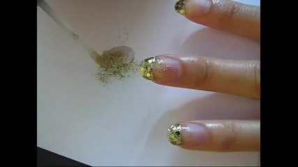 D.i.y Glitter French Tips Nails 