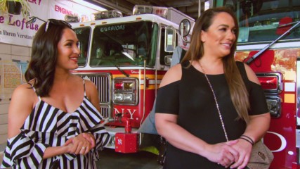 The Bella Twins and Nia Jax tour a fire station in New York: Total Divas, Jan. 10, 2018