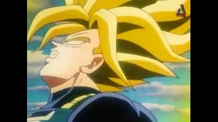 Dbz Dragon Ball Z Trunks ascends past a super saiyan 