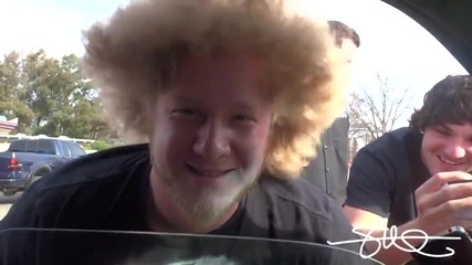 White Boy Afro Almost Ripped Off by Crazy Bass - _just_ 2 18