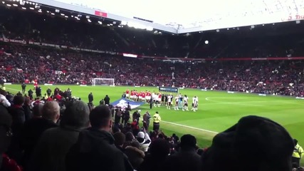 Преди мача от трибуните Manchester United 2 - 0 Sunderland 