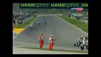 Neukirchner And Checa Crash.