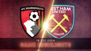 Bournemouth vs. West Ham United - Condensed Game