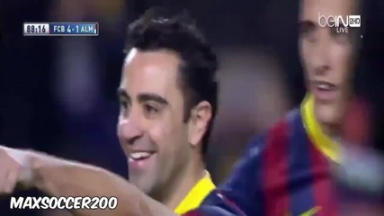 Barcelona vs Almeria 4-1 ~ All Goals 02-03-2014