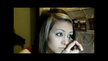 Emo scene makeup 