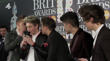 One Direction filmed in toilets - Brit Awards 2013 _ 4music