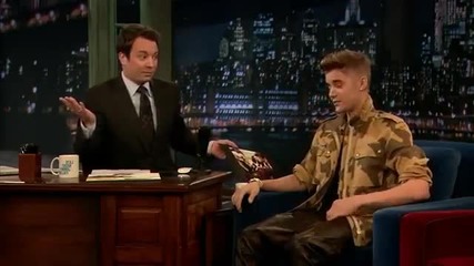 Justin Bieber Interview On Jimmy Fallon Talking Lil Twist (2013 February 5th) New [hd]