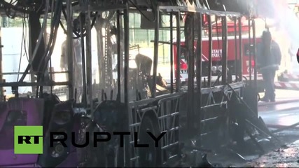Turkey: Bus explodes in Istanbul after hitting train overpass