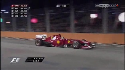 Формула1 - Сингапур 2012 - Квалификация - Част 4 [ 5 ] Sky Sports F1