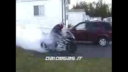 Suzuki Gsxr 750 K4 Burnout Video