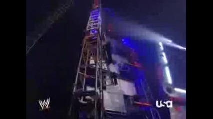 Jeff Hardy swanton bomb on Randy Orton