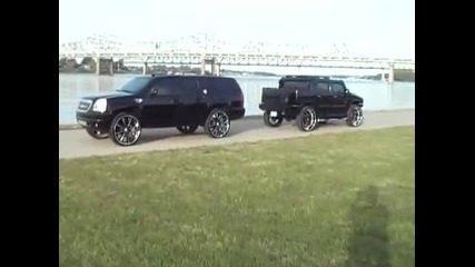 Dg Motoring Hummer H2 Sut riding 30 Giovanna Caracas - 8 Strut Kit and Gmc Yukon Xl riding 30 Asanti 