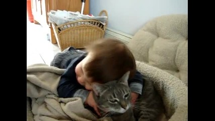 Baby and Cat 