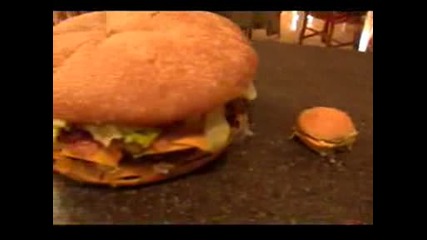 Най - дългатия Домашно направен Bacon Cheesburger