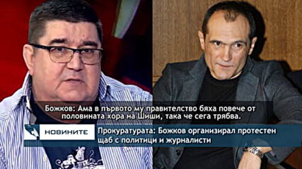 Прокуратурата: Божков организирал протестер щаб с политици и журналисти