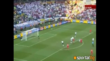 Редовният гол на Англия при 2:1 за Германия 