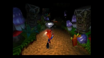 Crash Bandicoot 2 - Level 23 Night Fight - Second Gem 