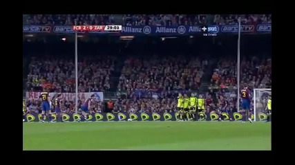 Ibrahimovic Unstoppable Freekick 170km h vs Zaragoza Hd (25.10.09) 