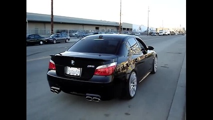 Bmw E60 M5 Burnout (eisenmann Exhaust, Hartge Wheels, etc.) - Great Sound!