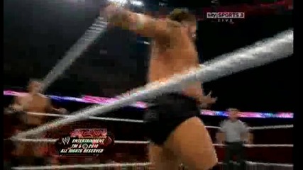 John Cena and Randy Orton vs Husky Harris and Michael Mcgillicutty Raw 18.10.2010 Part 1 