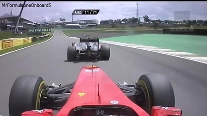 F1 Гран при на Бразилия 2011 - Alonso изпреварва Button [hd]