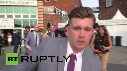 UK: Drunken carnage descends on Grand National 'Ladies Day' 2015