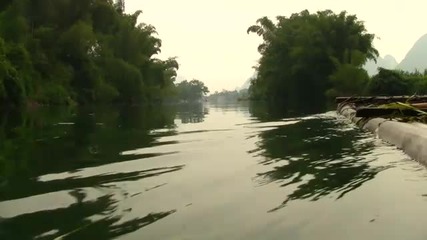 Китай, панорами, Li River Yangshuo China - Bamboo rafting 