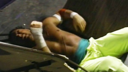 Tanaka narrowly avoids getting put through a table against Sabu: ECW Hardcore TV, Feb. 22, 1994 (WWE Network Exclusive)
