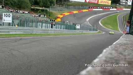 Porsche 997 Gt3rs - Insane fly by's into Eau Rouge