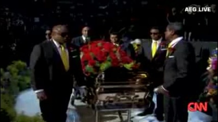 Началото на погребението на Майкъл Джексън