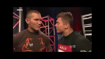 Randy Orton being interview backstage 11-8-10