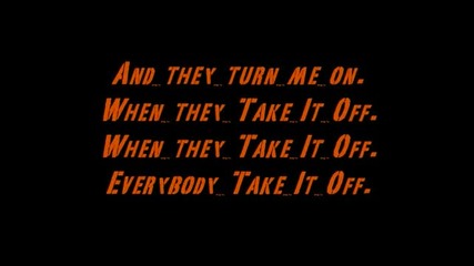 Kesha - Take it off Lyrics