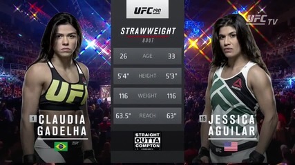Claudia Gadelha vs Jessica Aguilar (ufc 190, 1.08.2015)