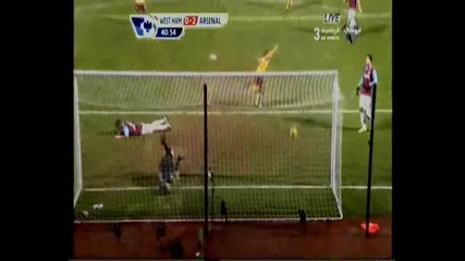 15.01.2011 Уест Хям 0 - 2 Арсенал гол на Тио Уолкът 