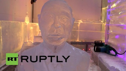 UAE: See artist sculpt ICE bust of President Putin