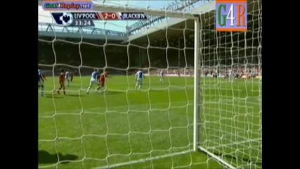 Ливърпул 2 - 0 Блегбърн: втори гол на Фернандо Торес 11.04