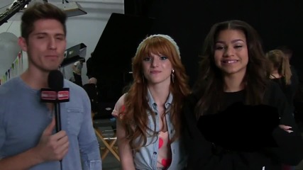 Bella Thorne and Zendaya on the set of Contagious love