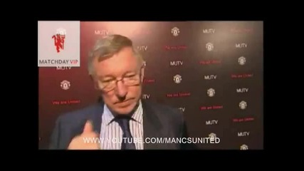 Бербатов и Сър Алекс Фъргюсън интервю след мача Man United 3:2 Liverpol 