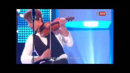 Победител Норвегия Eurovision 2009 Alexander Rybak - Fairytale - Norway Final Live Hd (бг Текст)