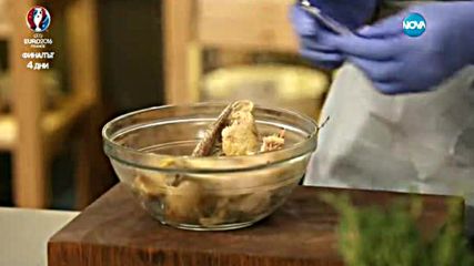 Печен лук с плънка от пилешко - Бон апети (06.07.2016)