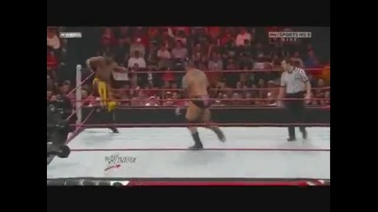 batista vs kofi kingston wwe raw 2010