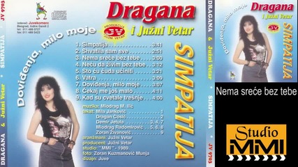 Dragana Mirkovic i Juzni Vetar - Nema srece bez tebe (Audio 1989)