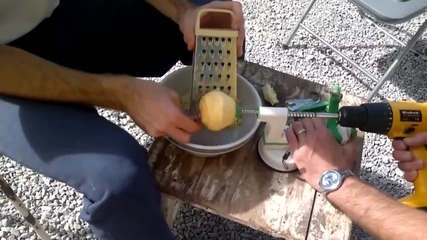 Механизирано белене и стъргане на ябълки