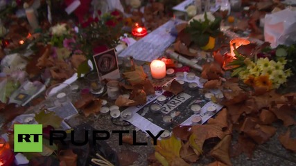 France: Mourners pay respects to Paris attacks victims outside the Bataclan