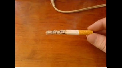 цигара трик - дим без опепеляване