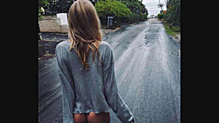 Girl and rain dark